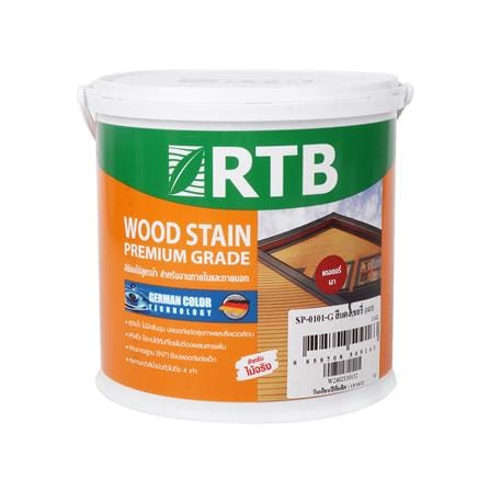 สีย้อมไม้ ชนิดเงา RTB WOOD STAIN WP101 สีแดงเชอรี่ 1 แกลลอน_0
