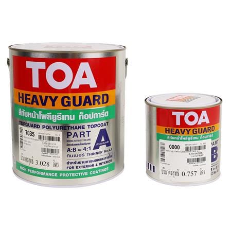สีงานอุตสาหกรรมและสีทับหน้า TOA TOP GUARD PART A+B RAL7035 สีเทา1 แกลลอน_0