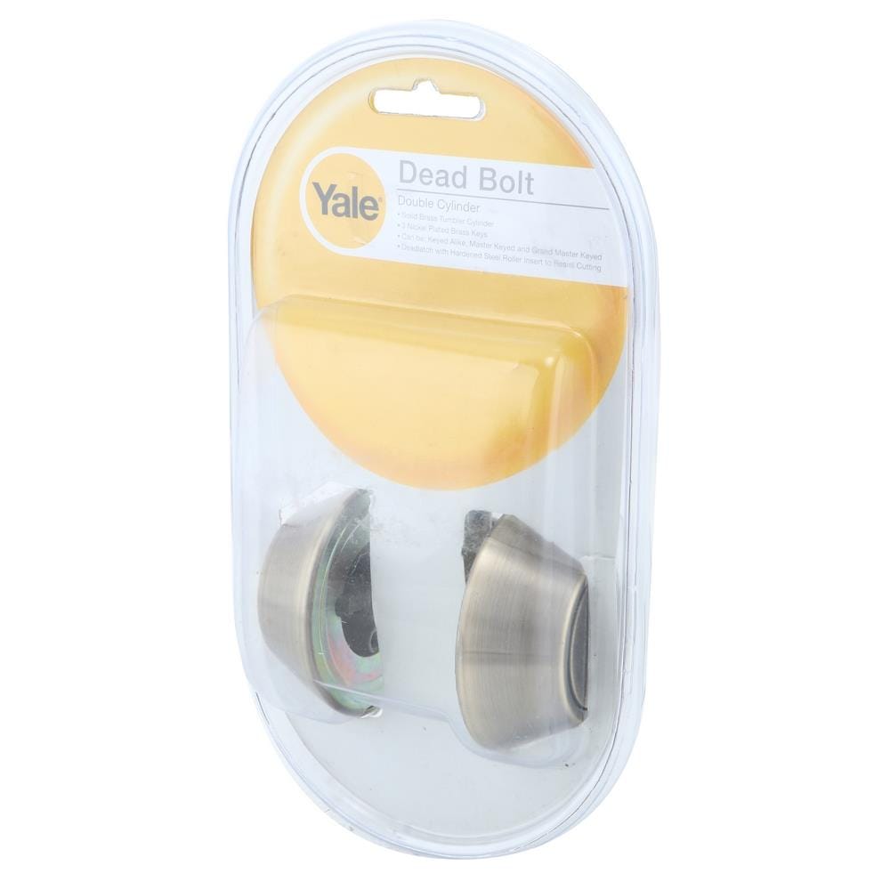กุญแจลิ้นตาย 2 ด้าน YALE V8121US5 สีทองเหลืองรมดำ