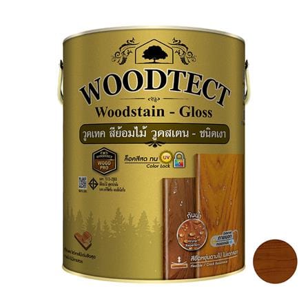 สีย้อมไม้ ชนิดเงา WOODTECT WOODSTAIN 103 สีวอลนัท 1 แกลลอน