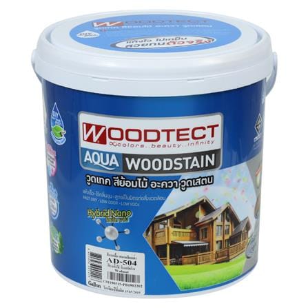 สีย้อมพื้นไม้ WOODTECT AQUA AD-504 สีวอลนัท ด้าน 1 แกลลอน