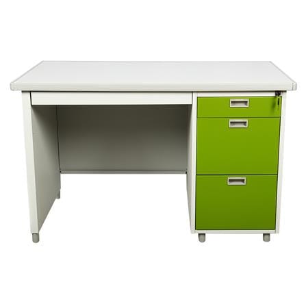 โต๊ะทำงานเหล็ก LUCKY WORLD DX-40-3-GG 120 ซม. สีเขียว_1