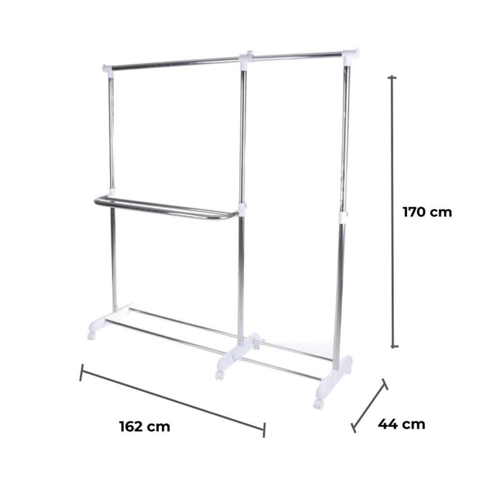 ราวแขวนผ้าปรับระดับได้ 170x44x155cm PLIM