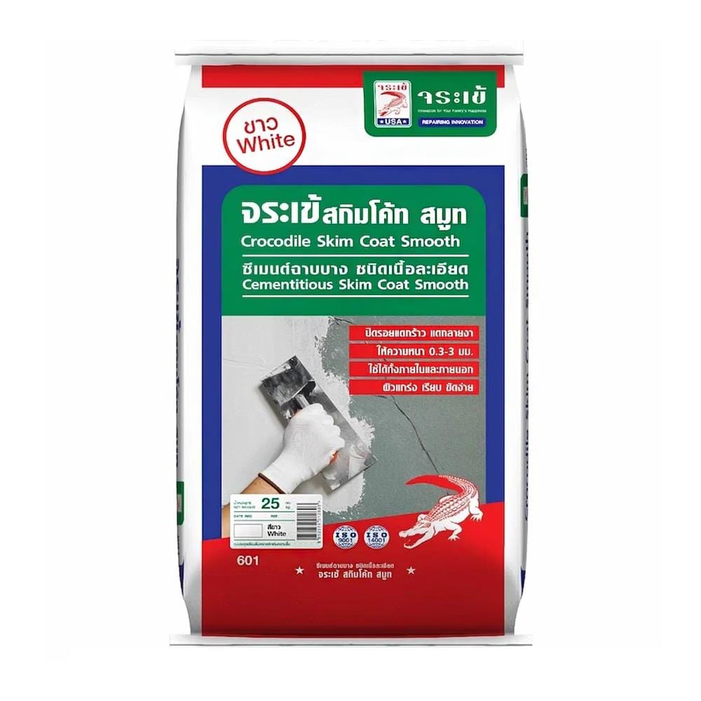 ซีเมนต์ฉาบผิวละเอียด จระเข้ 25 กก. สีขาว