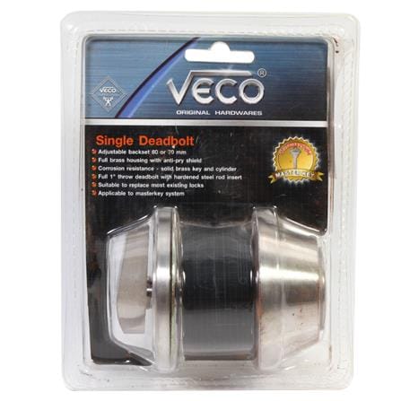 กุญแจลิ้นตาย 1 ด้าน VECO 101 สีสเตนเลส_0