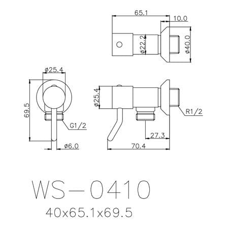 วาล์วฝักบัว 1 ทาง WS WS-0410_2
