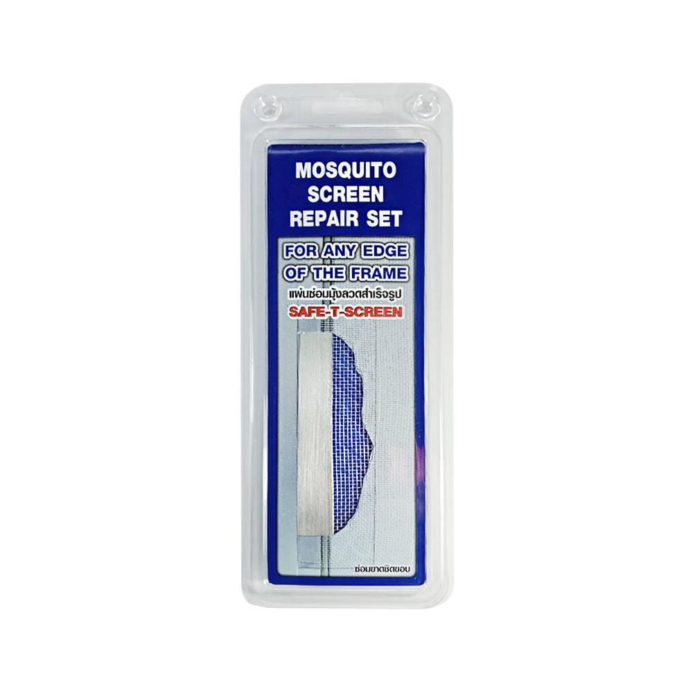 แผ่นซ่อมมุ้งลวดสำเร็จรูป อะลูมิเนียม SAFE-T-SCREEN T ซ่อมขอบข้าง สีบรอนซ์เงิน 2 ชิ้น/แพ็ค