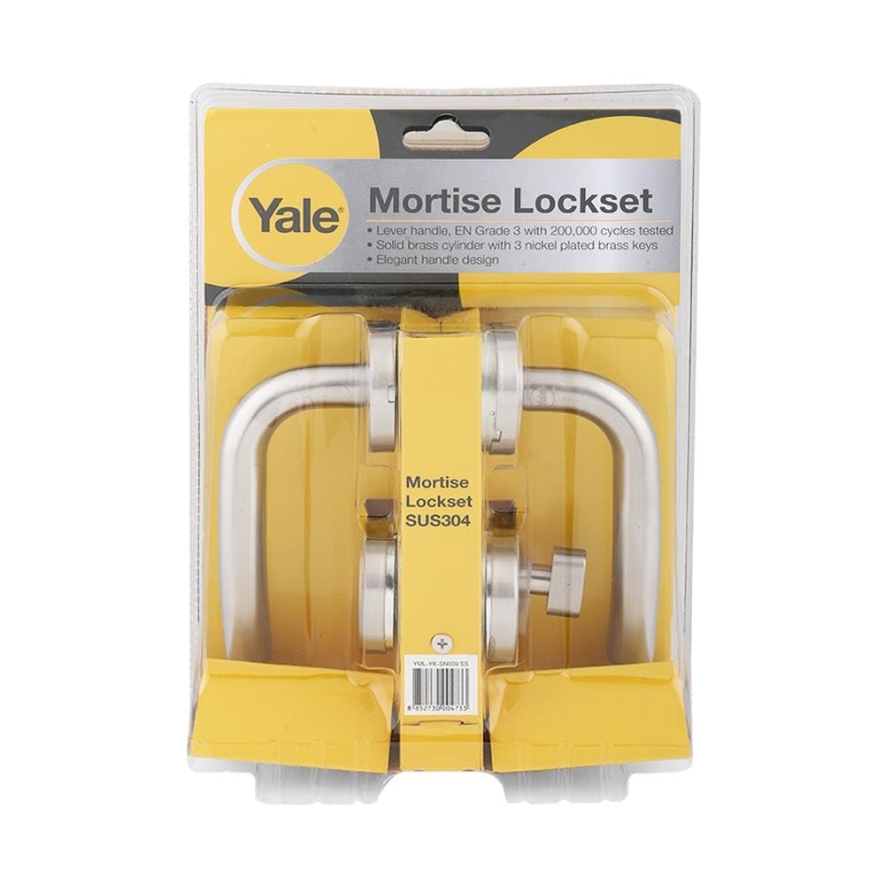 มือจับก้านโยกห้องทั่วไป MORTISE  YALE YML-YK-SN009 สีสเตนเลส