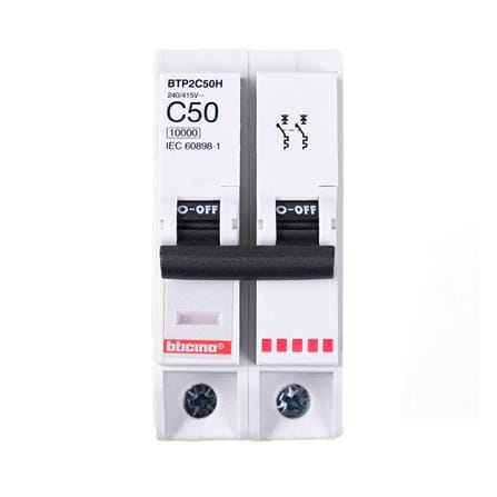 เมนเซอร์กิตเบรกเกอร์ 50 แอมป์ 1 เฟส BTICINO รุ่น BTP2C50H