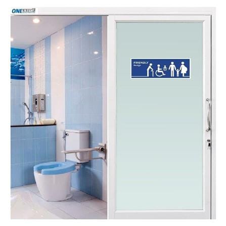 ประตูรางแขวน อะลูมิเนียม ONE STOP 90X205 ซม. สีขาว_2