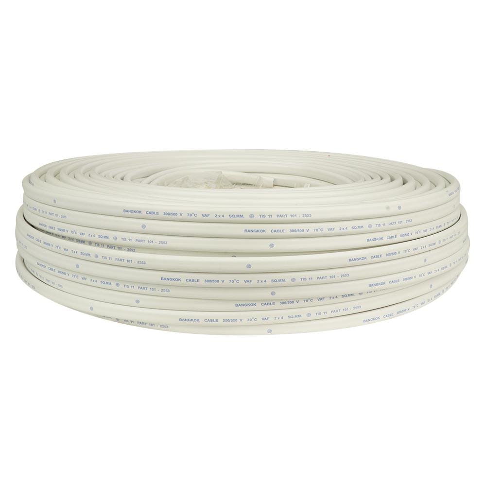 สายไฟ VAF BCC 2x4 ตร.มม. 100 ม. สีขาว