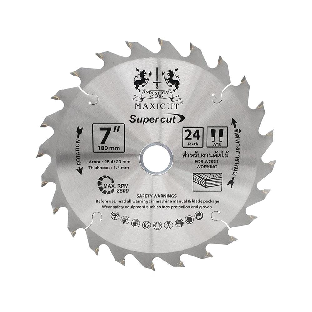 ใบเลื่อยวงเดือน MAXICUT SUPER CUT 7 นิ้ว 24 ซี่ฟัน