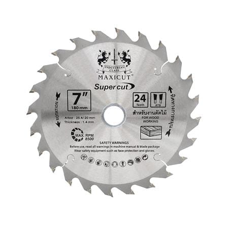 ใบเลื่อยวงเดือน MAXICUT SUPER CUT 7 นิ้ว 24 ซี่ฟัน_0
