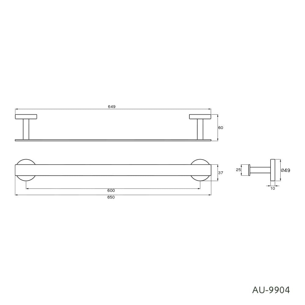 ราวแขวนผ้า WS AU-9904 60 ซม. สเตนเลส