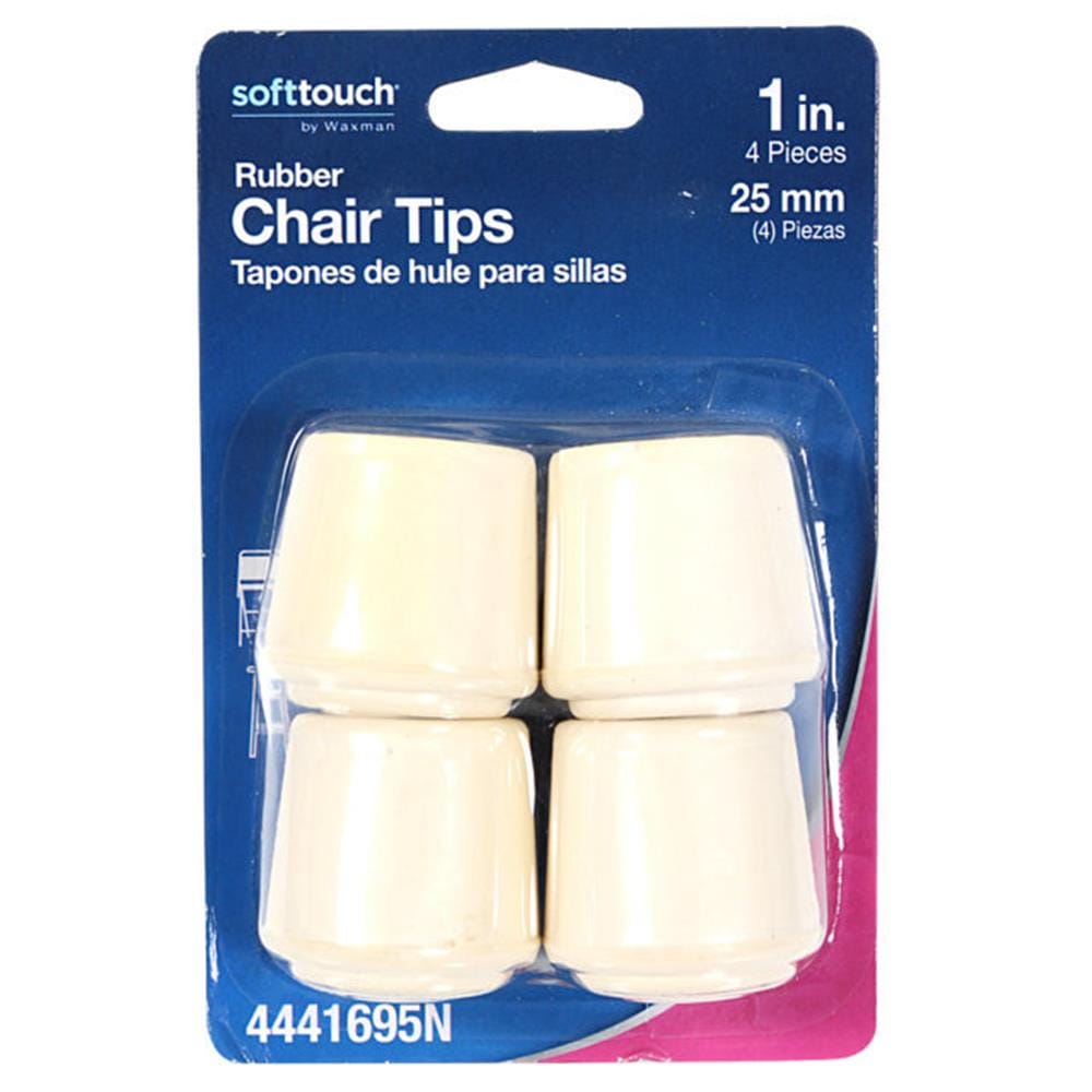 ยางรองขาเก้าอี้กลม SOFT TOUCH 1 นิ้ว 4 ชิ้น  สีขาว