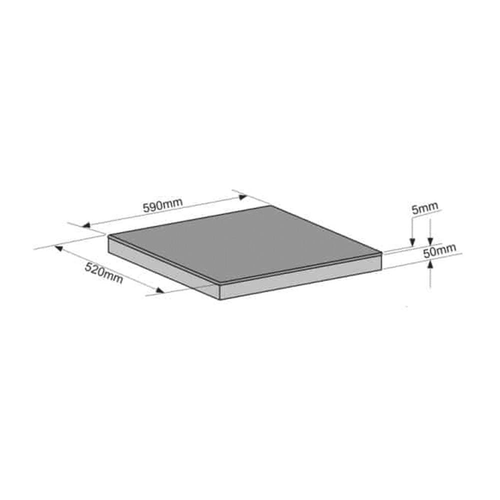 BUILT-IN CERAMIC HOB TECNOPLUS VT 4060 MN 59CM