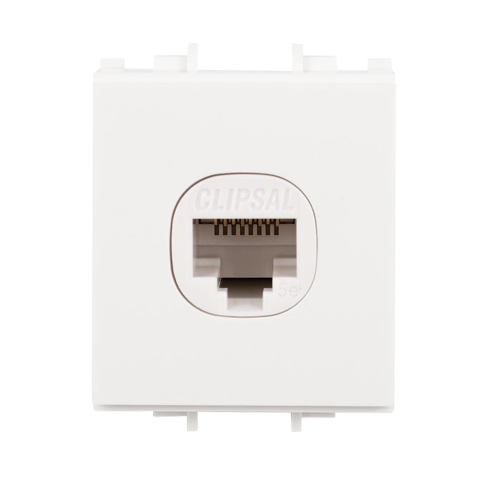 เต้ารับคอมพิวเตอร์ SCHNEIDER CAT5E F50RJ8M สีขาว
