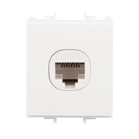 เต้ารับคอมพิวเตอร์ SCHNEIDER CAT5E F50RJ8M สีขาว