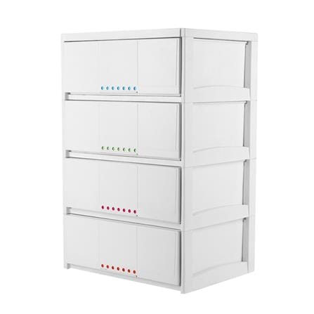 ตู้ลิ้นชัก 4 ชั้น STACKO 7DOT 61x46x92 ซม. สีขาว_0