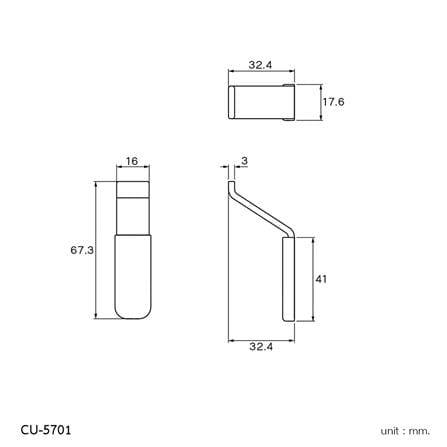 ขอแขวนผ้า WS CU-5701 สเตนเลส_1