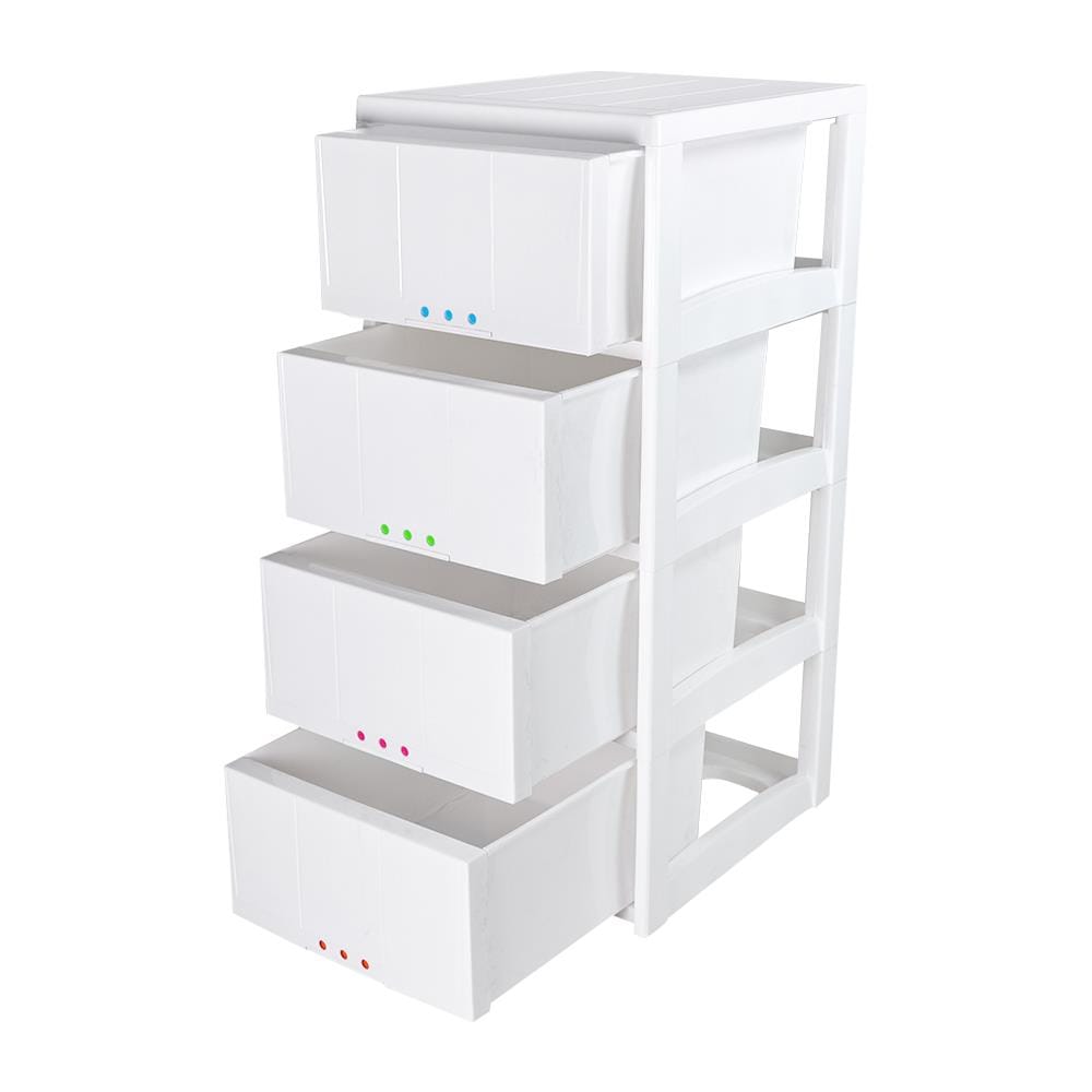 ตู้ลิ้นชัก 4 ชั้น STACKO 3DOT 40x45x91 ซม. สีขาว