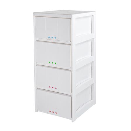 ตู้ลิ้นชัก 4 ชั้น STACKO 3DOT 40x45x91 ซม. สีขาว_0