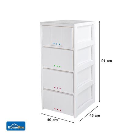 ตู้ลิ้นชัก 4 ชั้น STACKO 3DOT 40x45x91 ซม. สีขาว_7