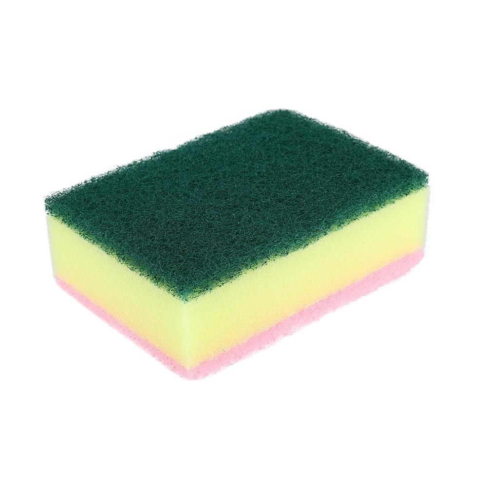 ฟองน้ำพร้อมใยขัด POLY-BRITE 2IN1 3x4.5นิ้ว