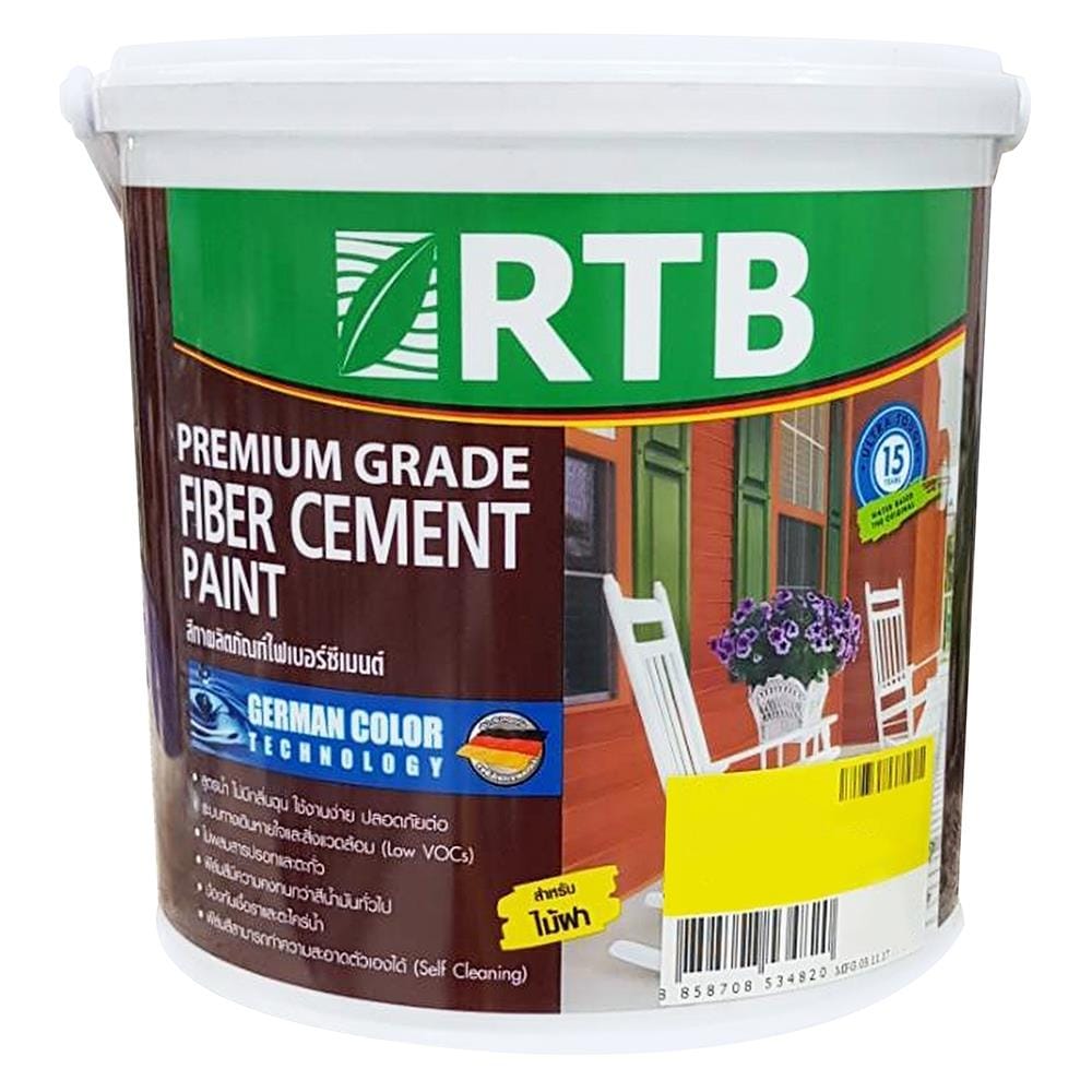 สีทาไม้ฝาไฟเบอร์ซีเมนต์ ชนิดกึ่งเงา RTB 6102 สีน้ำตาล 1 แกลลอน