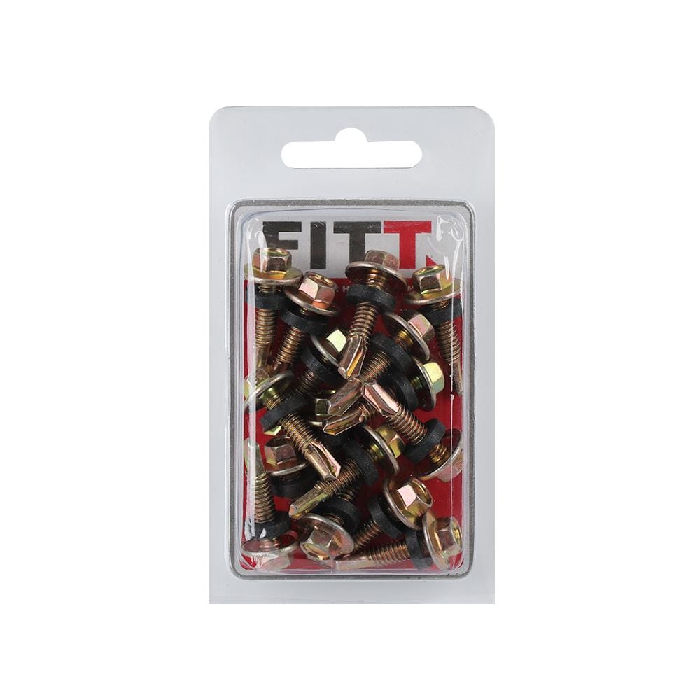 SELF-DRILLING SCREW WITH NUT FITT 5.5X25MM 16EA