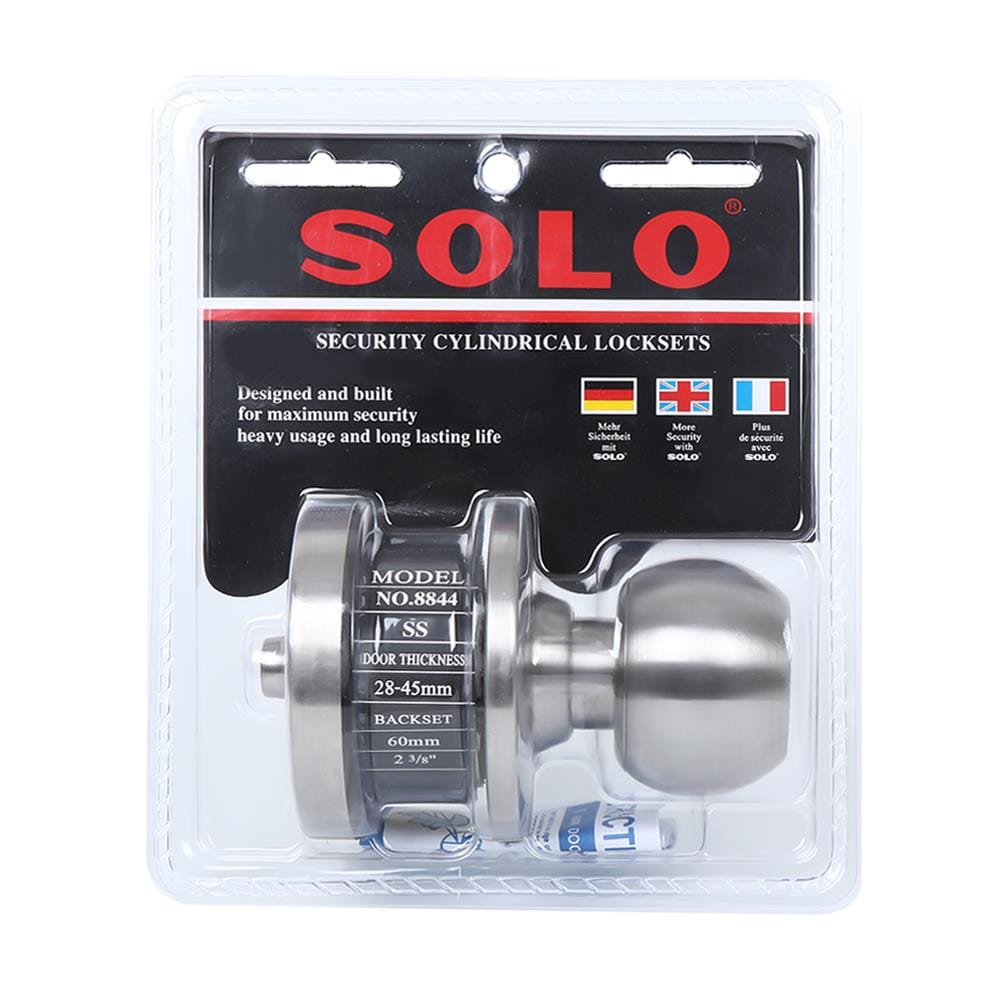 ลูกบิดประตูหลบมุ้งลวด หัวกลม SOLO 8844SS สีสเตนเลส
