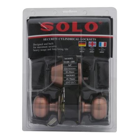ลูกบิดประตู หัวจัน (พร้อม DEADBOLT) SOLO 88-2201 A...