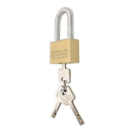 กุญแจลูกปืน SOLO 4507SQ-45L 45 มม. สีทองเหลืองขัดเงา_1