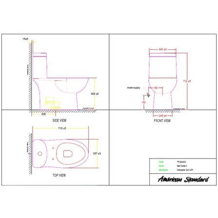 สุขภัณฑ์ 1 ชิ้น AMERICAN STANDARD TF-2024SC-WT-0 3/4.5 ลิตร สีขาว_1
