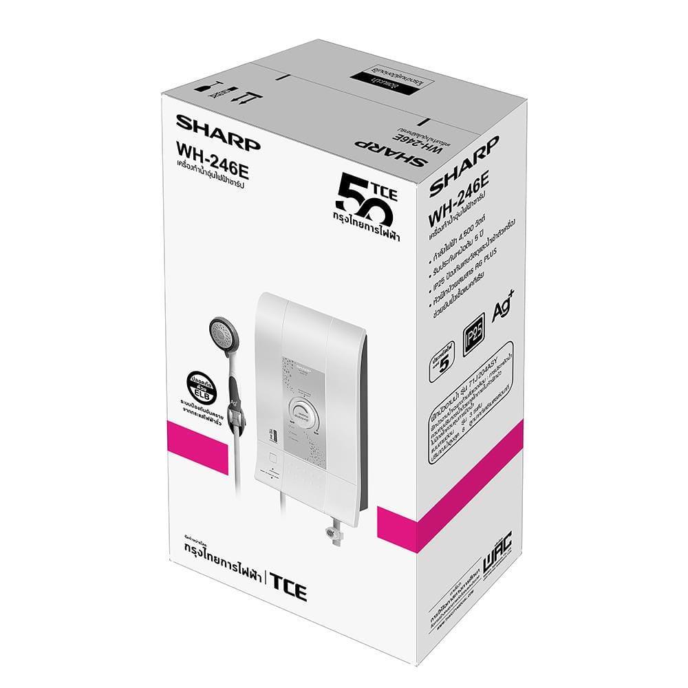 เครื่องทำน้ำอุ่น SHARP WH-246E 4500 วัตต์ สีขาว