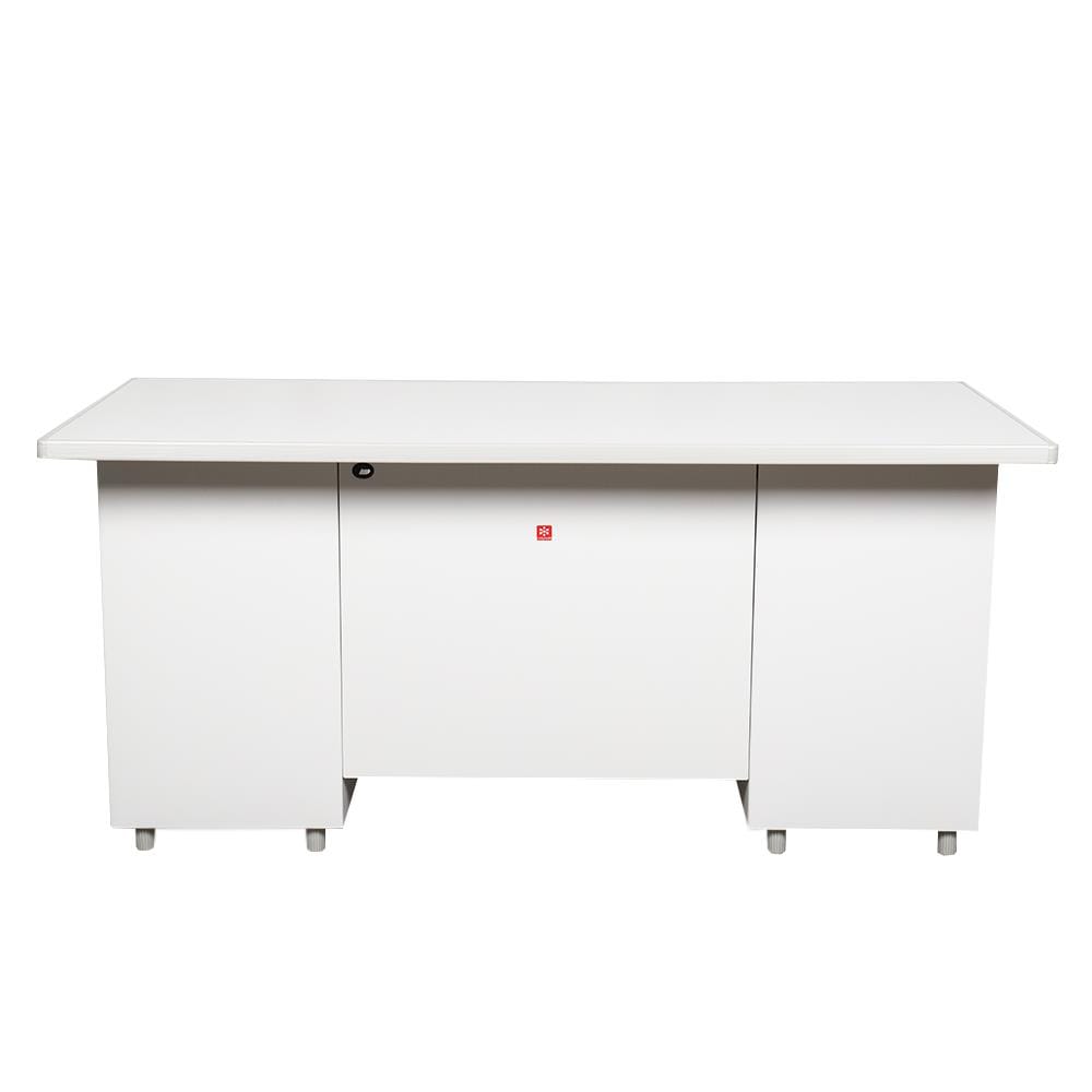 โต๊ะทำงานเหล็ก LUCKY WORLD DX-52-33-GG 159.5 ซม. สีเขียว