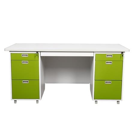 โต๊ะทำงานเหล็ก LUCKY WORLD DX-52-33-GG 159.5 ซม. สีเขียว_1
