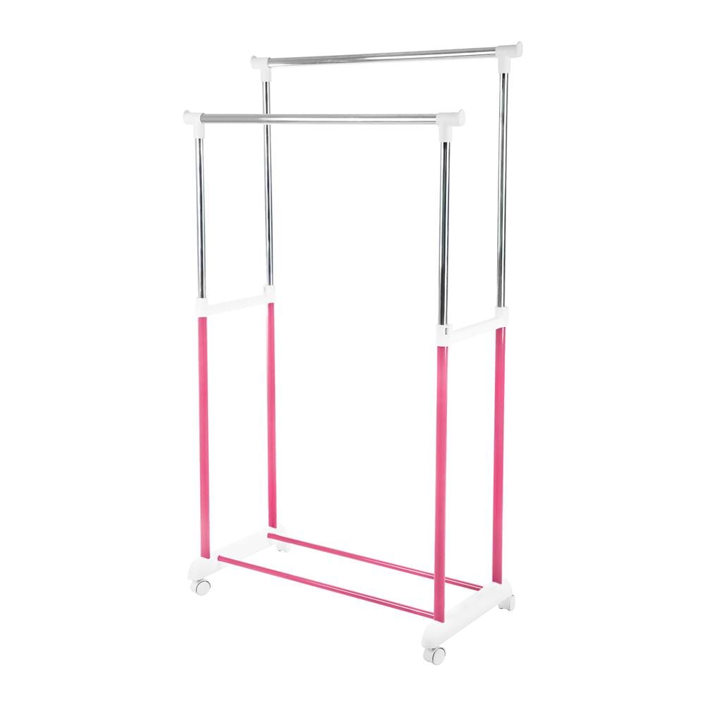 CLOTH RACK 2BAR 81x43x90cm PINK PLIM