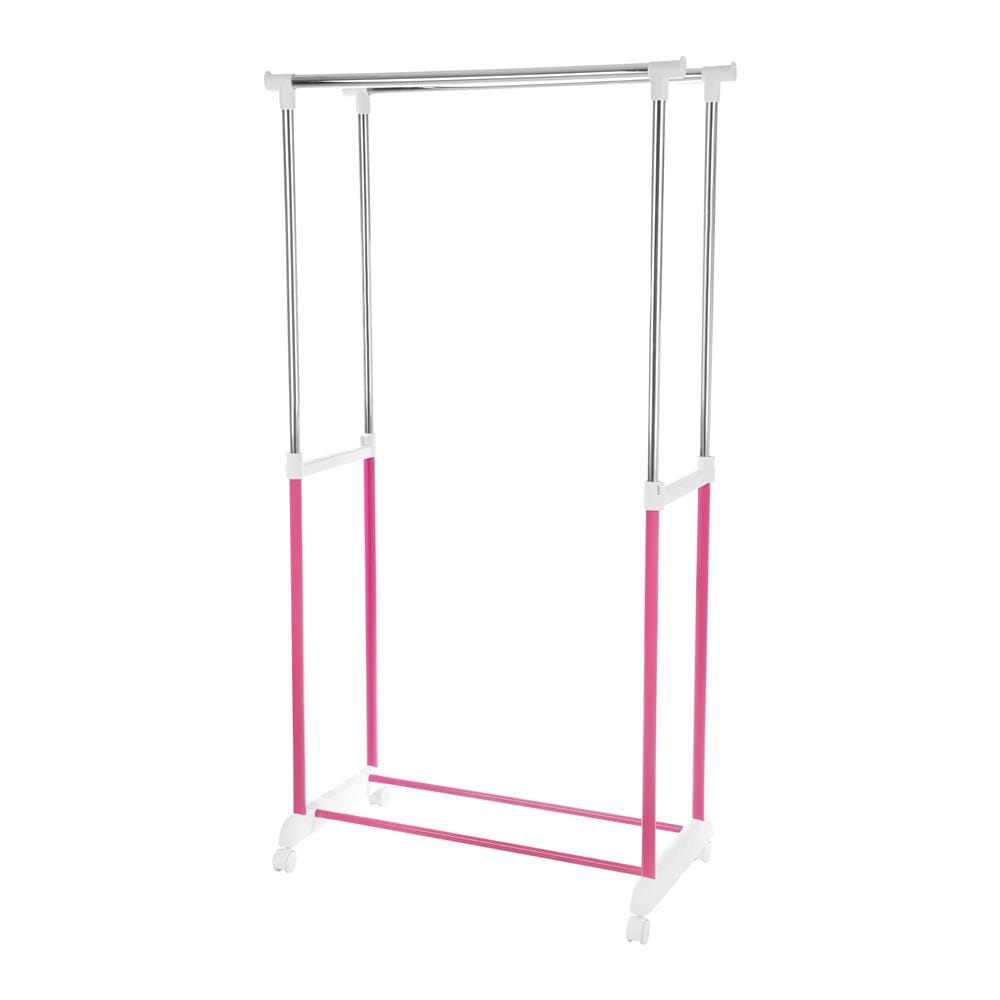 CLOTH RACK 2BAR 81x43x90cm PINK PLIM