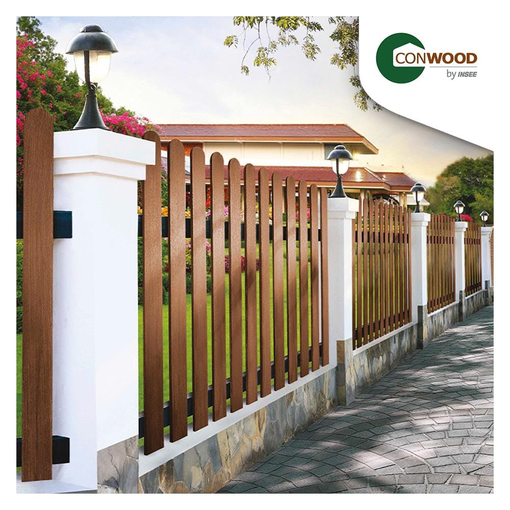 ไม้รั้ว หัวโค้ง CONWOOD พฤกษา หน้า 4 นิ้ว 10X150X1.6 ซม. สีขาวงาช้าง