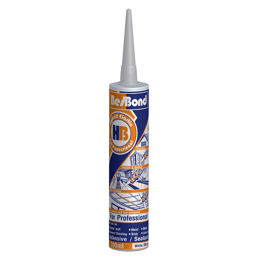 โพลีเมอร์อุดรอย BESBOND HB HYBRID ELASTIC 300 มล. สีขาว