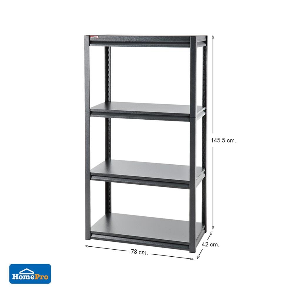 4-TIER SHELVING UNIT FURDINI ZIR BLACK