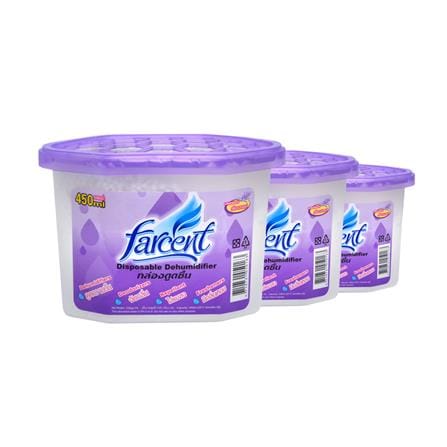 กล่องดูดความชื้น FARCENT 501C 450 มล. แพ็ก3 กลิ่นล...