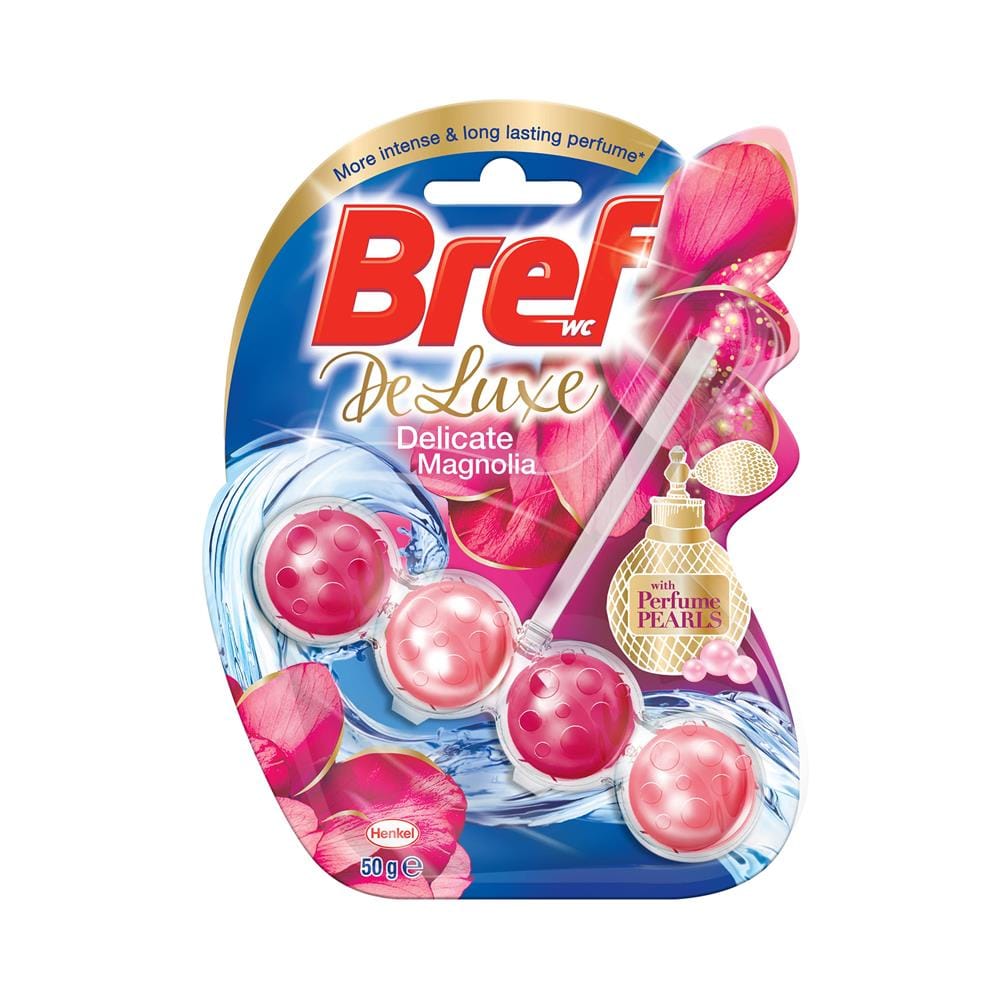 ก้อนดับกลิ่นสุขภัณฑ์ 4IN1 BREF DELUXE DELICATE MAGNOLIA 50 ก.