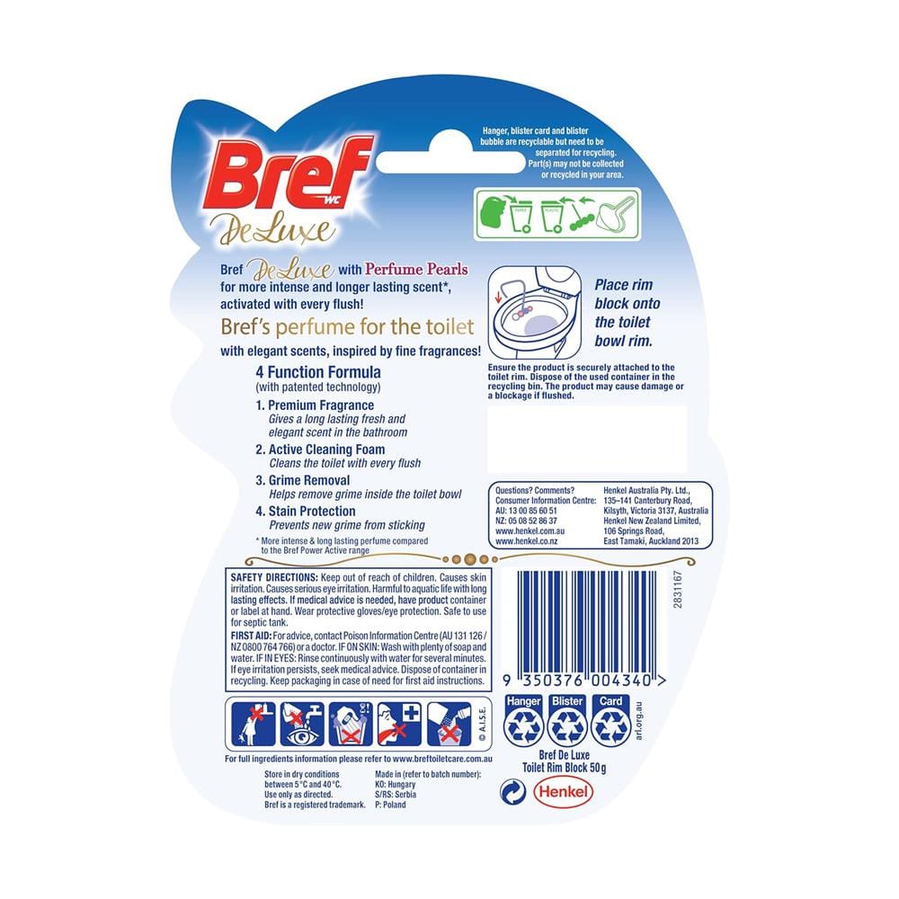 ก้อนดับกลิ่นสุขภัณฑ์ 4IN1 BREF DELUXE DELICATE MAGNOLIA 50 ก.