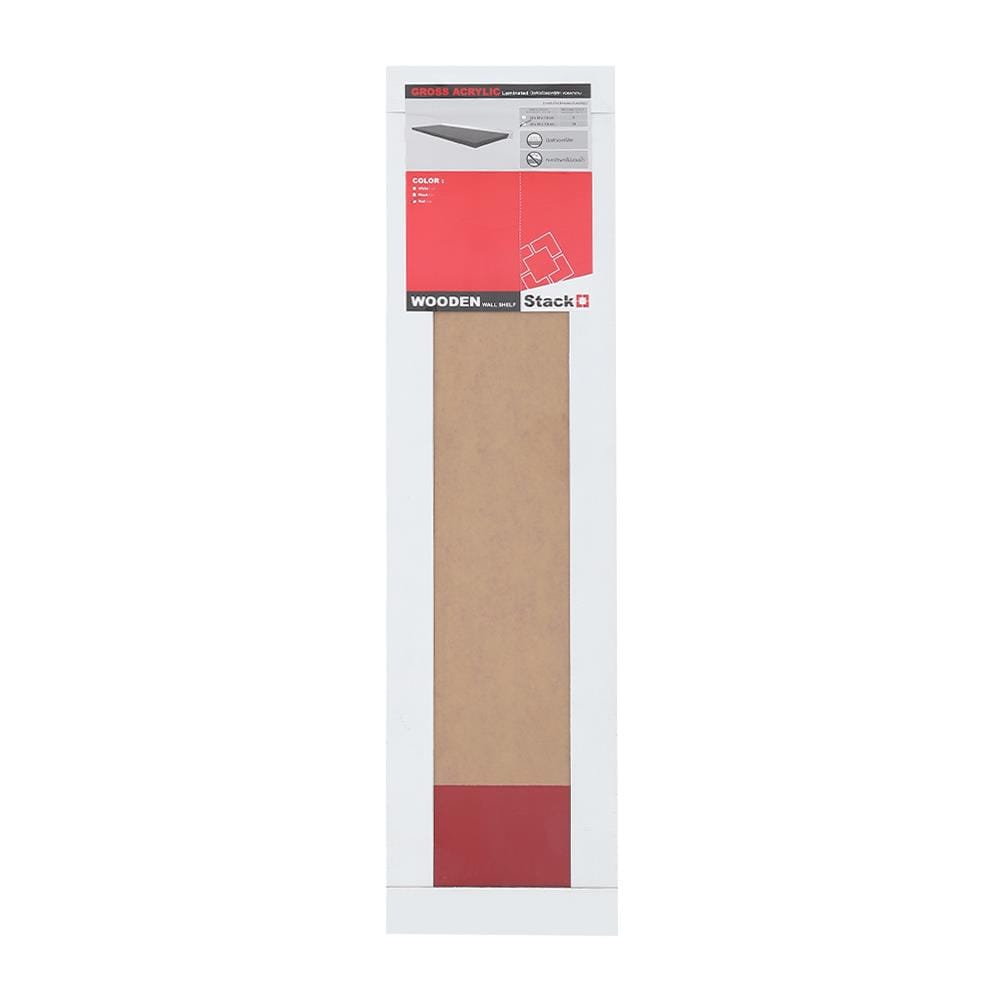 ACRYLIC WALL SHELF STACKO 90X24X1.8CM RED