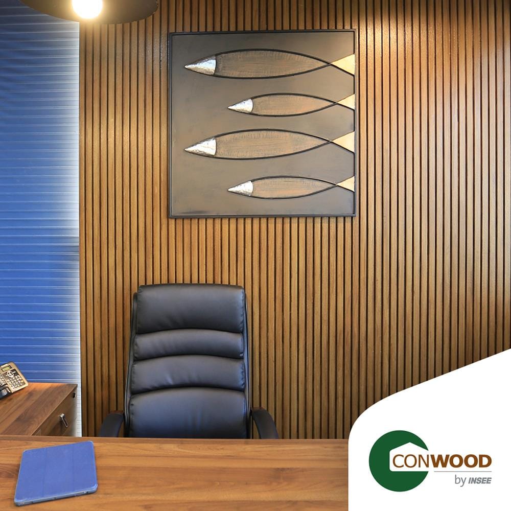 ไม้ระแนง ตกแต่งผนัง CONWOOD 10.2X305X2.5 ซม. สีธรรมชาติ
