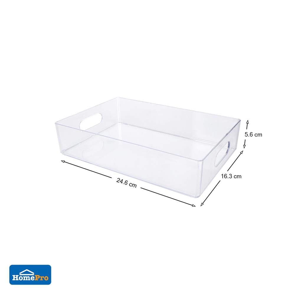 กล่องแบ่งช่อง 1 ช่อง STACKO TLV602 16.3x24.6x5.6 ซม. สีใส