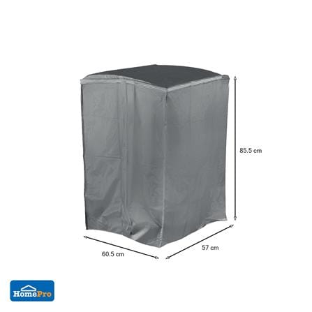ผ้าคลุมเครื่องซักผ้าฝาหน้า PVC PLIM สีเทา_4