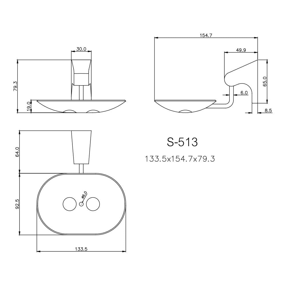 ที่ใส่สบู่ WS S-513 สเตนเลส